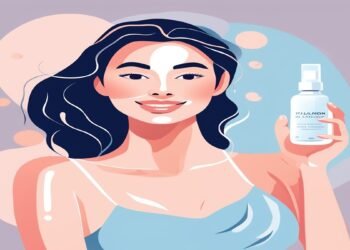 Image of a person applying hyaluronic acid serum to their face for hydrated, plump, and glowing skin