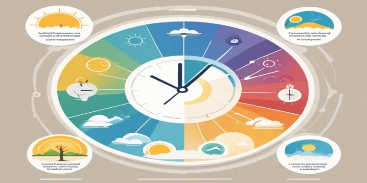 Diagram of circadian rhythm and sleep-wake cycle, showing how light exposure and sleep patterns affect the body's internal clock for better sleep