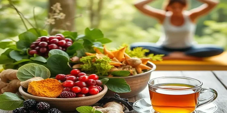 Natural remedies to reduce joint inflammation, including turmeric, ginger, leafy greens, and yoga for pain relief.