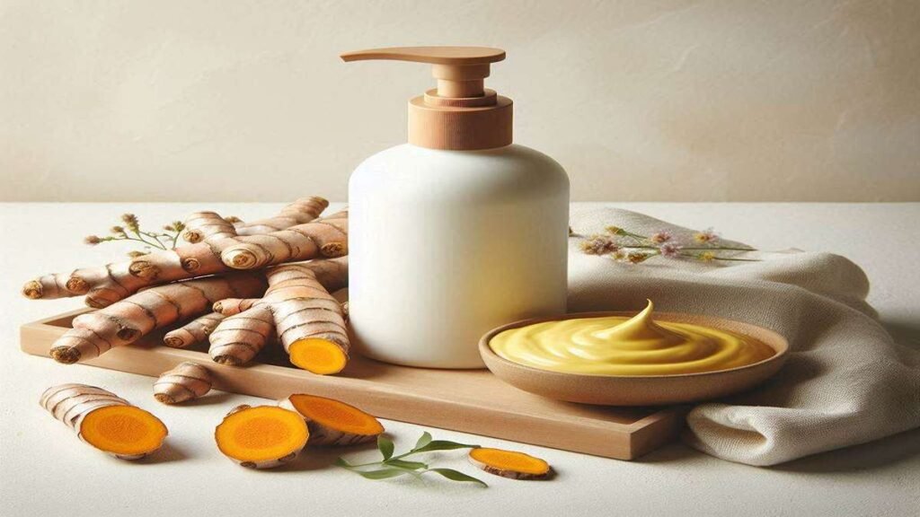 Best turmeric face wash for glowing skin with turmeric roots and powder