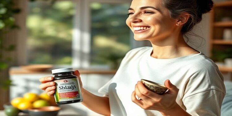 Woman using Shilajit for women’s wellness, boosting energy, and mental clarity