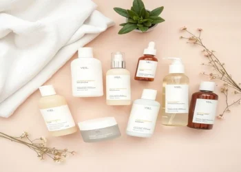 Hypoallergenic pregnancy skincare products including a gentle cleanser, moisturizer, toner, and sunscreen, perfect for sensitive skin during pregnancy