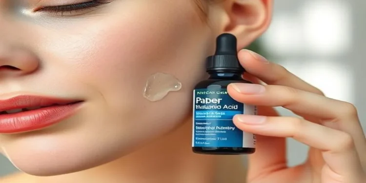 Hyaluronic Acid for Oily, Acne-Prone Skin: Myth or Miracle for Clear Skin? 1 Applying lightweight Hyaluronic Acid serum to acne-prone, oily skin for hydration and clear complexion